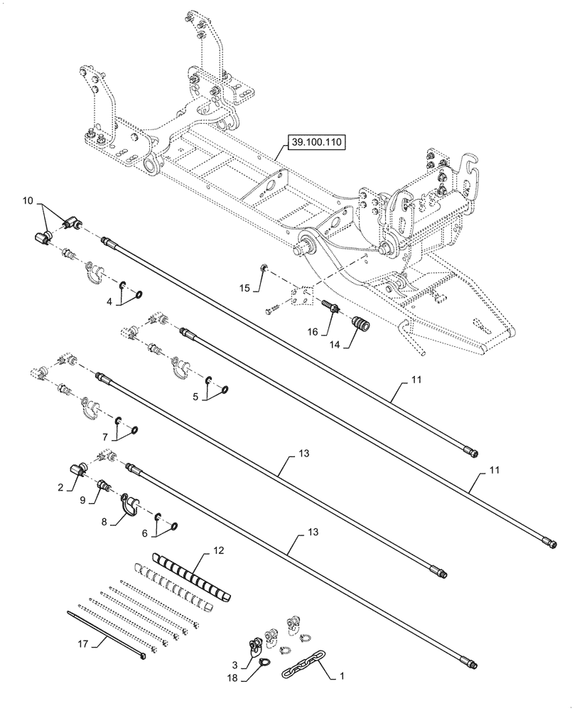 Схема запчастей Case IH BS163H - (35.162.010) - VAR - 439145006 - HYDRAULIC LINES (35) - HYDRAULIC SYSTEMS