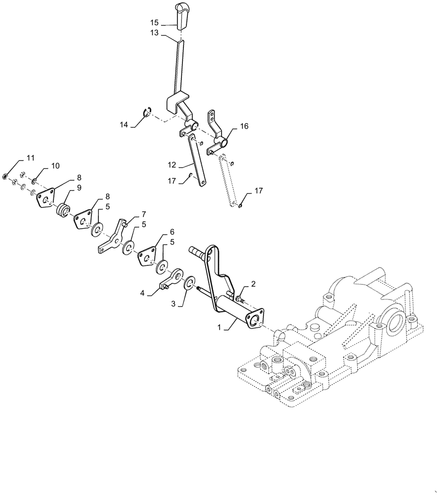 Схема запчастей Case IH FARMALL 35C - (88.100.010) - DIA KIT, HYDRAULIC CONTROL LEVER W/DRAFT (88) - ACCESSORIES