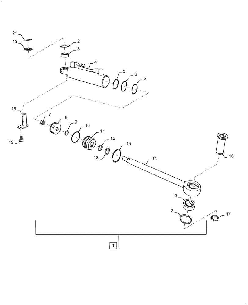 Схема запчастей Case IH FARMALL 40A - (41.216.050) - STEERING CYLINDER (41) - STEERING