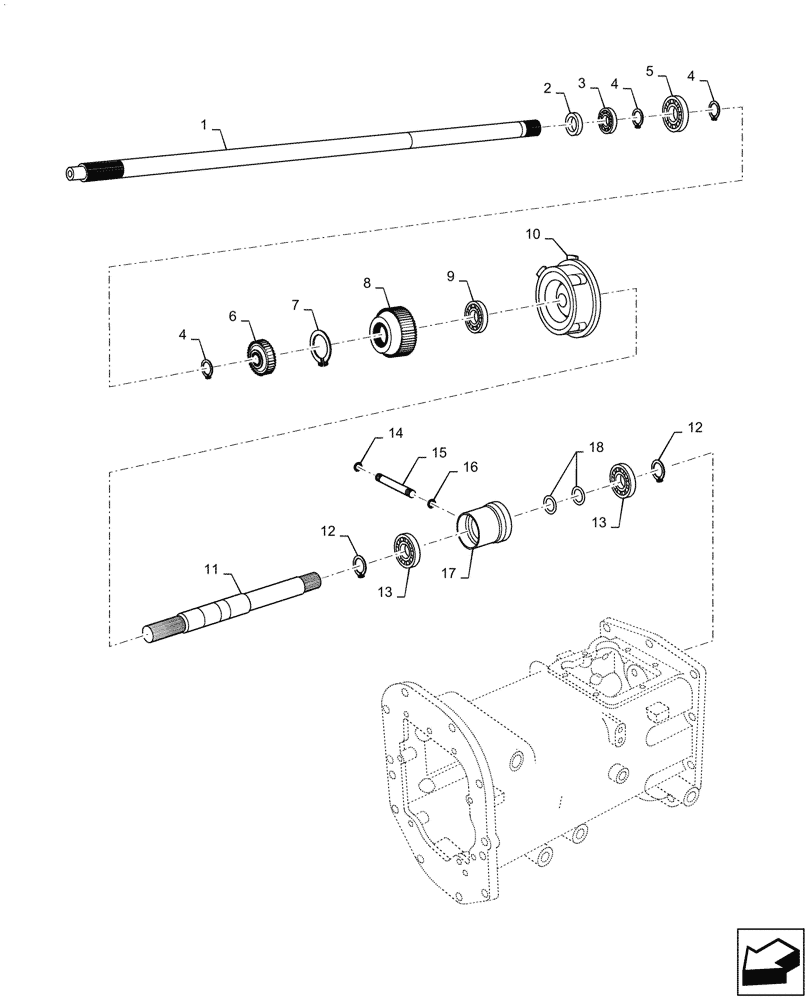 Схема запчастей Case IH FARMALL 40C - (31.110.020) - PTO SHAFT - MECHANICAL, TRANSMISSION (31) - IMPLEMENT POWER TAKE OFF