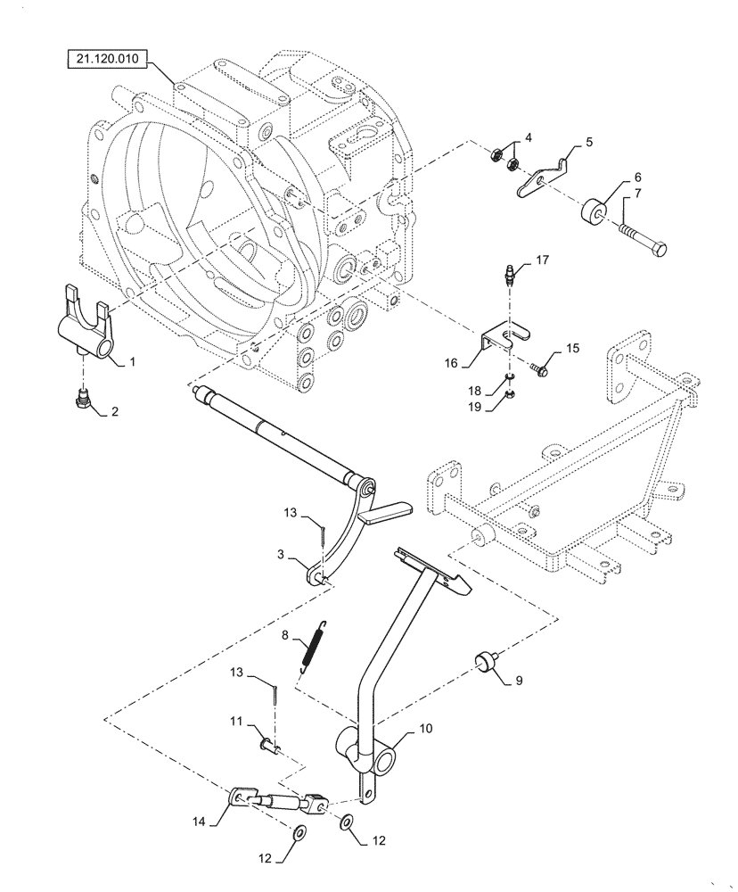 Схема запчастей Case IH FARMALL 40A - (18.100.030) - CLUTCH, CONTROLS, MECHANICAL TRANSMISSION (18) - CLUTCH