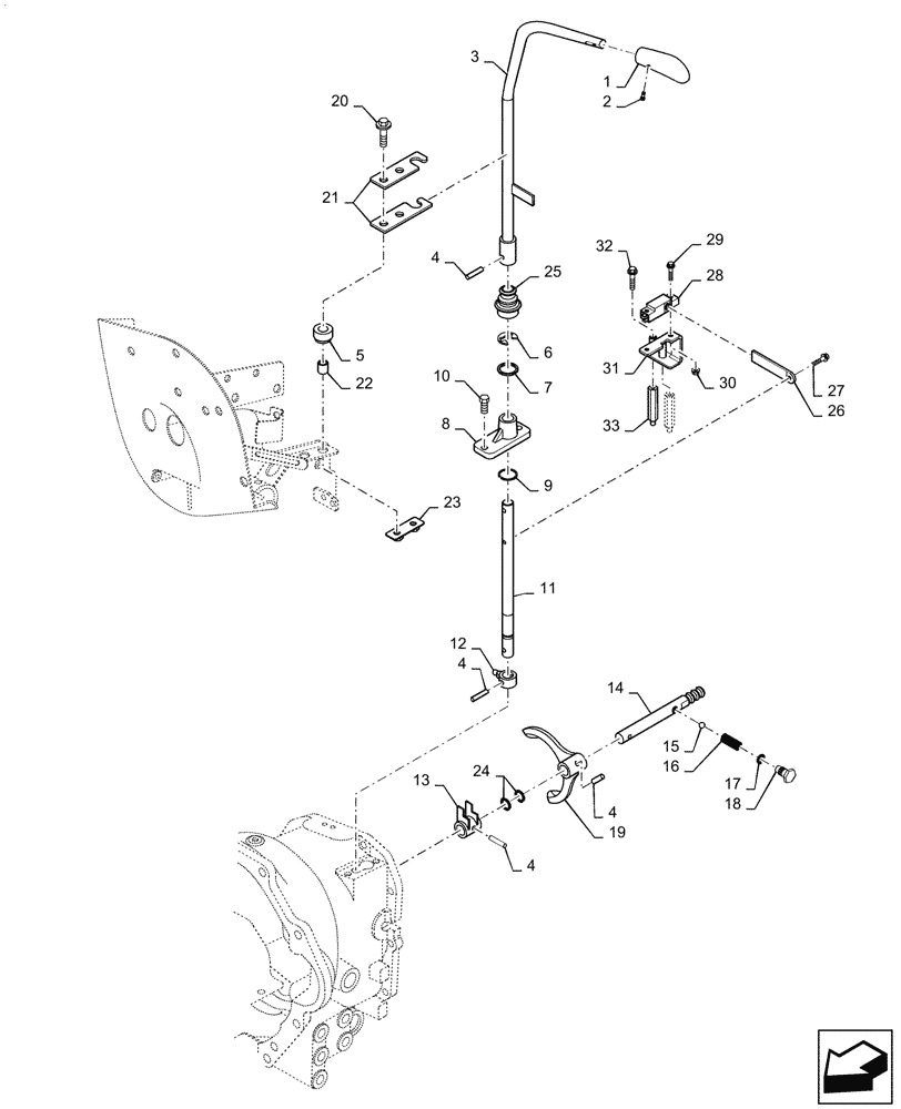 Схема запчастей Case IH FARMALL 40C - (21.140.070) - SHIFTER FORK - FORWARD & REVERSE, MECHANICAL TRANSMISION (21) - TRANSMISSION