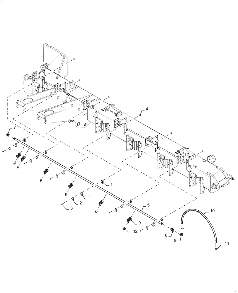 Схема запчастей Case IH 2160 - (63.110.AF[14]) - LIQUID FERTILIZER DISTRIBUTION OUTER WING 2160 (63) - CHEMICAL APPLICATORS