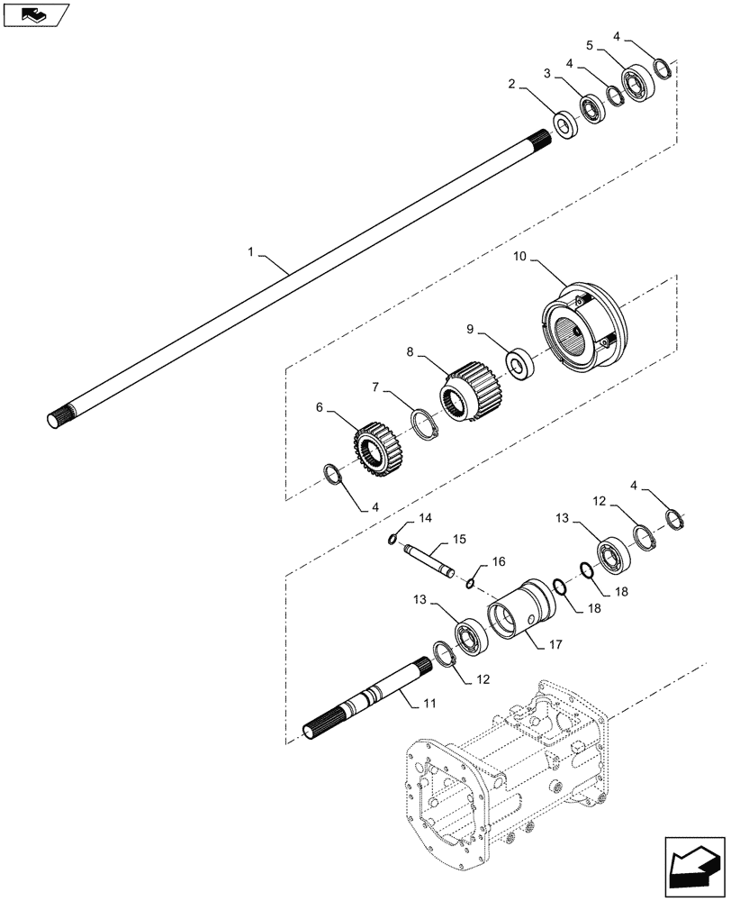 Схема запчастей Case IH FARMALL 40A - (31.110.020) - PTO SHAFT - MECHANICAL, TRANSMISSION (31) - IMPLEMENT POWER TAKE OFF