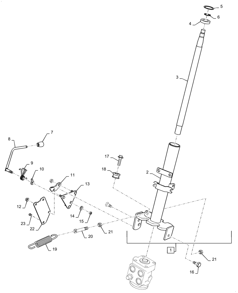 Схема запчастей Case IH FARMALL 40A - (41.101.010) - STEERING COLUMN (41) - STEERING