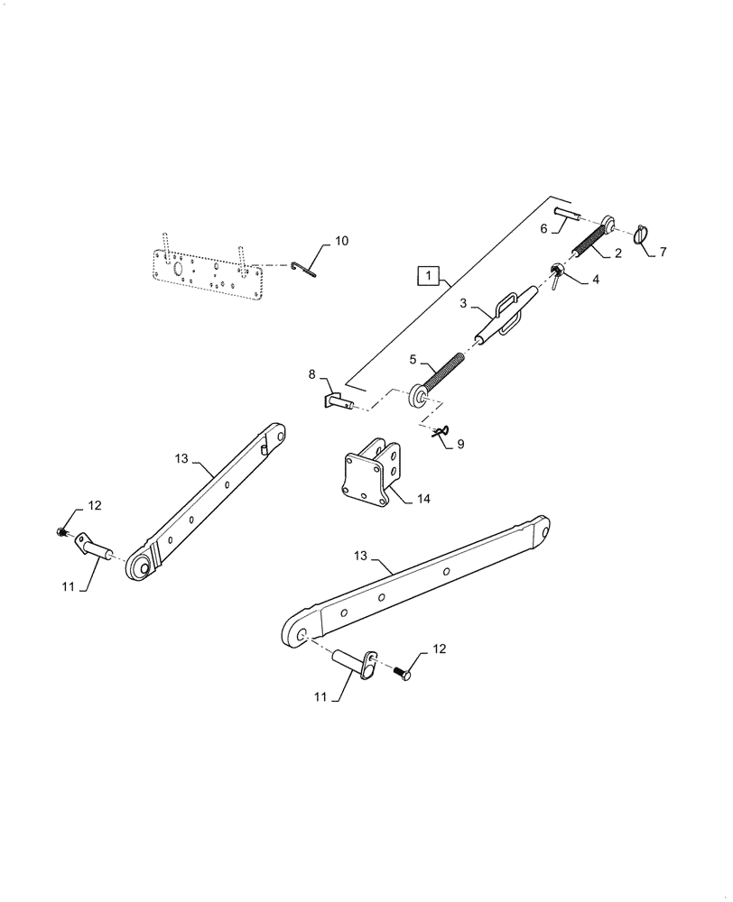 Схема запчастей Case IH FARMALL 35A - (37.120.010) - HITCH, UPPER LINK, LOWER LINK (37) - HITCHES, DRAWBARS & IMPLEMENT COUPLINGS