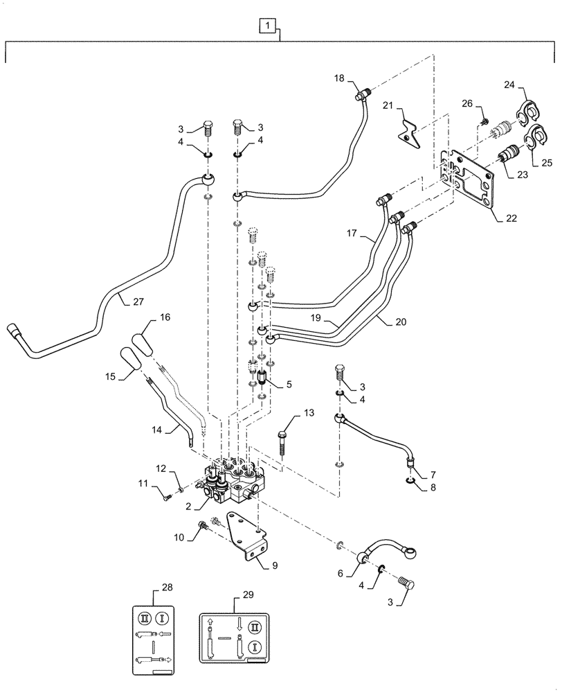 Схема запчастей Case IH FARMALL 35C - (88.035.010[02]) - DIA KIT, REMOTE CONTROL VALVE, DUAL CONTROL (88) - ACCESSORIES