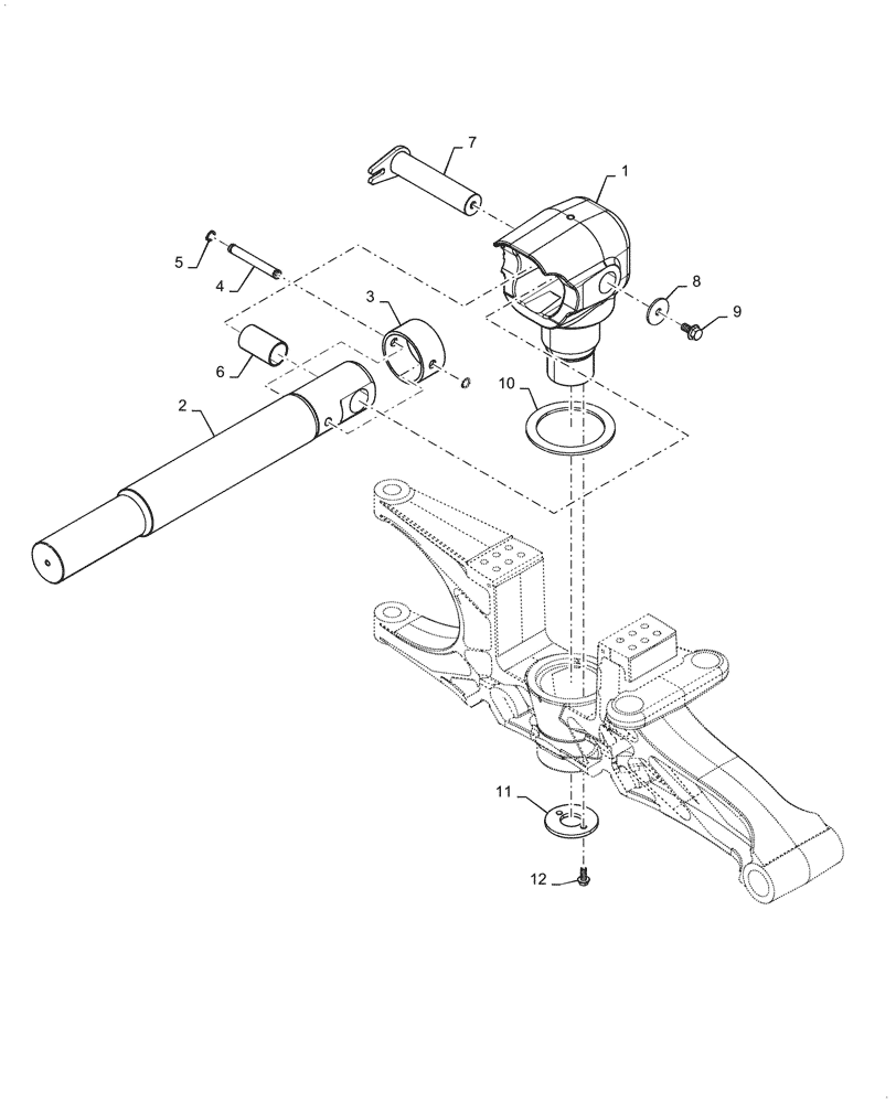Схема запчастей Case IH 2160 - (44.100.AD[03]) - AXLE PIVOT, 2160 (44) - WHEELS