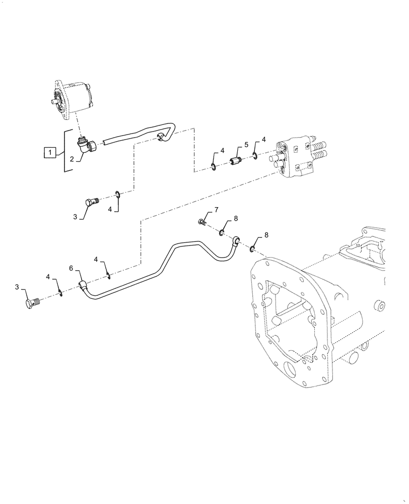Схема запчастей Case IH FARMALL 35A - (35.300.010) - HYDRAULIC LINES, F/PRESSURE (35) - HYDRAULIC SYSTEMS