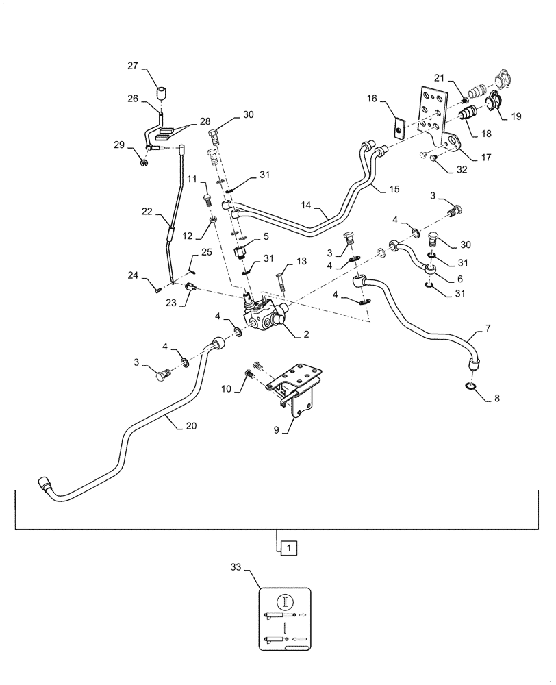Схема запчастей Case IH FARMALL 40C - (88.035.010[01]) - DIA KIT, REMOTE CONTROL VALVE (88) - ACCESSORIES