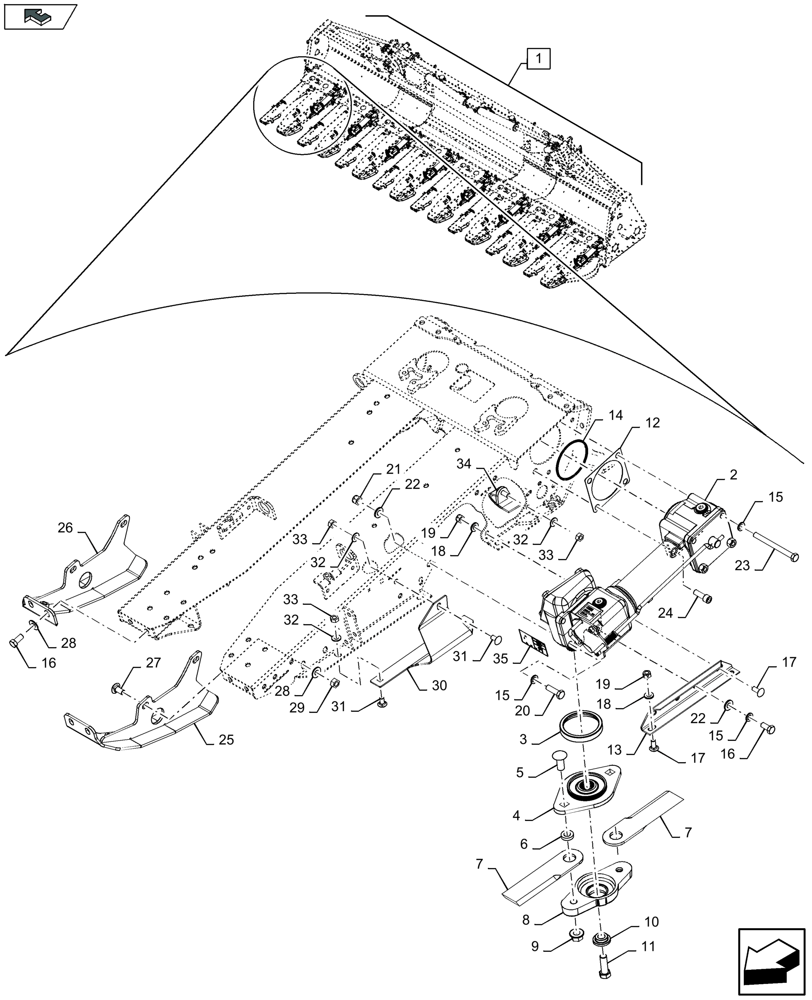 Схема запчастей Case IH 4408F-30 - (88.058.030[01]) - DIA KIT : STALKCHOPPER KIT (88) - ACCESSORIES