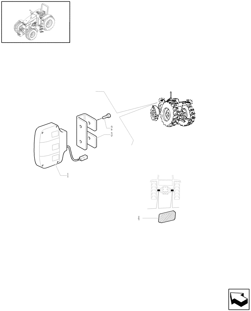 Схема запчастей Case IH MAXXUM 110 - (1.75.6/01) - NORTH AMERICA VERSION - SMV LIGHT - L/CAB (VAR.330007) (06) - ELECTRICAL SYSTEMS