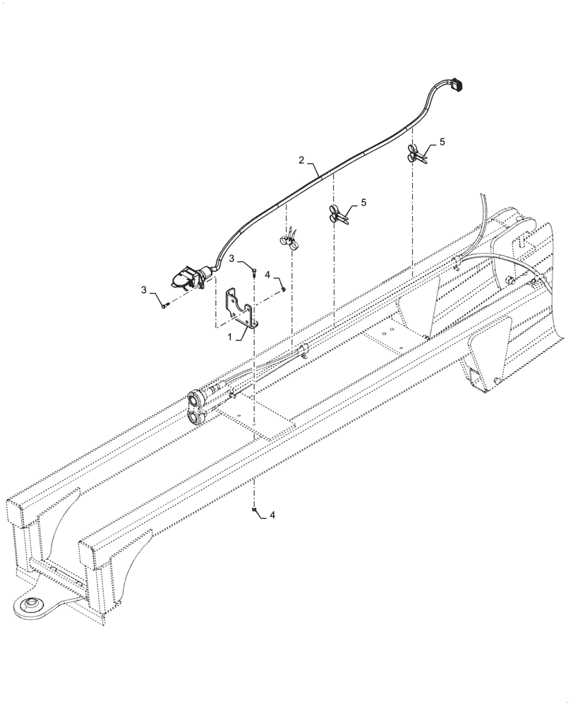 Схема запчастей Case IH TM255 - (55.404.020) - REAR HITCH HARNESS INSTALLATION, 22 - 60 FOOT (55) - ELECTRICAL SYSTEMS