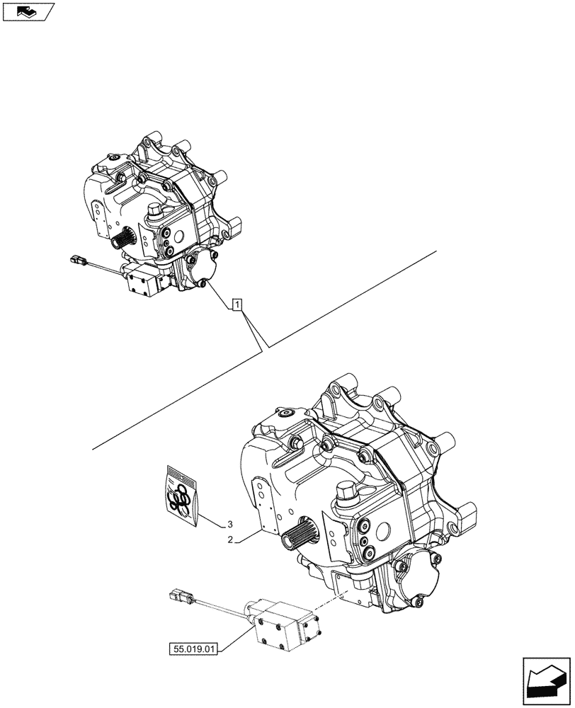 Схема запчастей Case IH PUMA 145 - (29.100.01[02]) - HYDROSTATIC PUMP, COMPONENTS (29) - HYDROSTATIC DRIVE