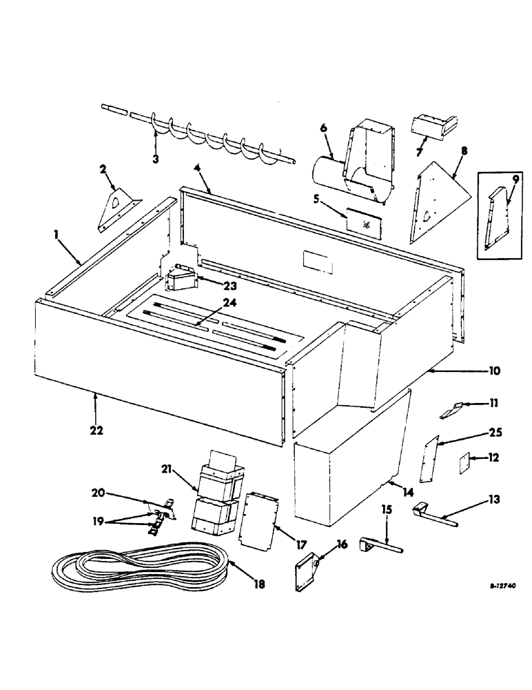 Схема запчастей Case IH 303 - (146) - GRAIN TANK EXTENSION ATTACHMENT, SERIAL NO. 2751 TO 7278 (80) - CROP STORAGE/UNLOADING