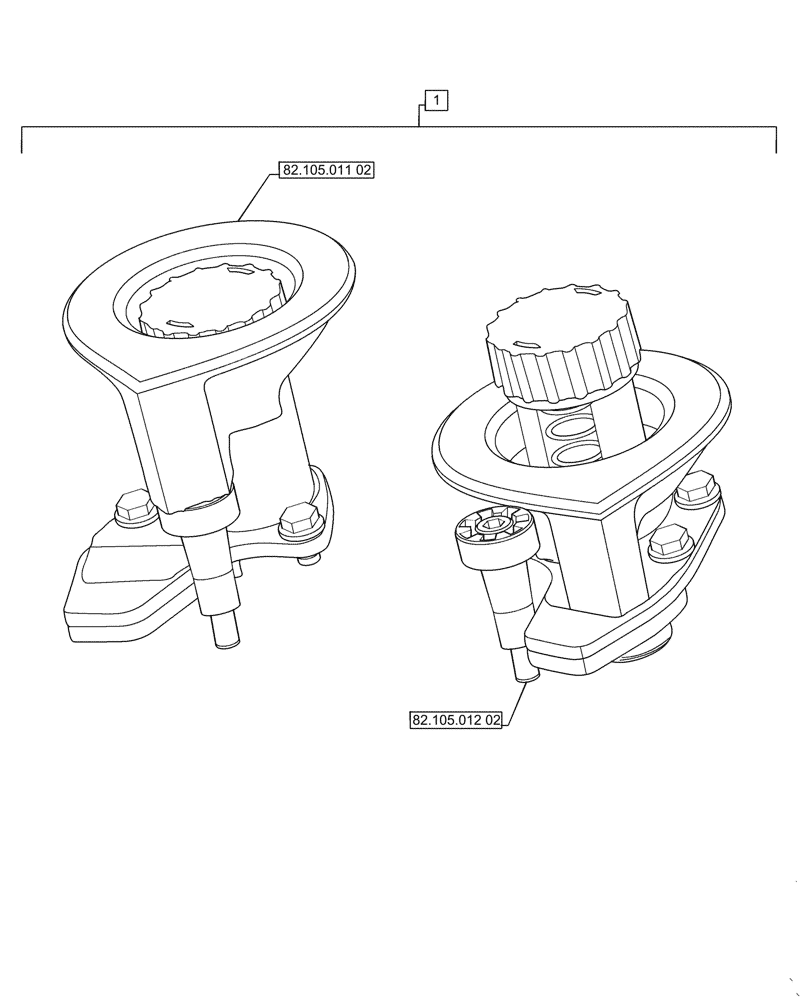 Схема запчастей Case IH L735 - (82.105.010[02]) - LOCKING DEVICE KIT (AFTER SEPT 29 2015) (82) - FRONT LOADER & BUCKET