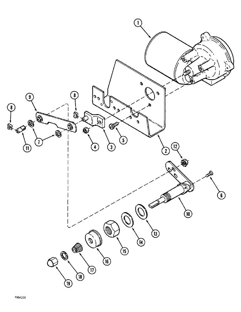 Схема запчастей Case IH 9330 - (4-060) - WIPER DRIVE ASEMBLY, REAR WINDOW (04) - ELECTRICAL SYSTEMS