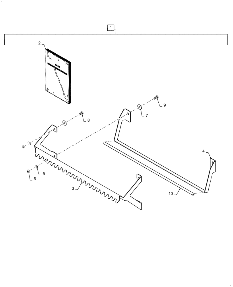 Схема запчастей Case IH 3162 - (88.099.03) - KIT SUPPORT CROPLIFTER (88) - ACCESSORIES