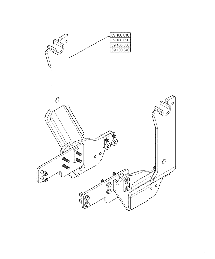 Схема запчастей Case IH L340A - (39.000.000) - SECTION INDEX - FRAMES AND BALLASTING (39) - FRAMES AND BALLASTING