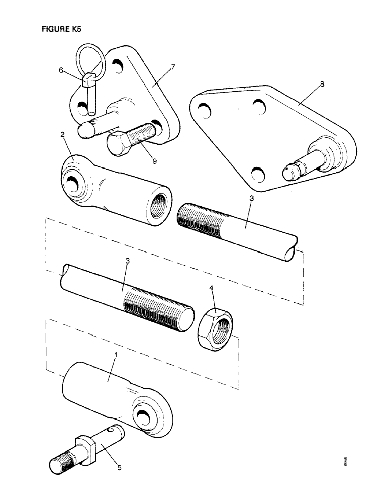 Схема запчастей Case IH 1412 - (K5-1) - DRAWBARS AND HITCHES, LINKAGE STABILISERS Drawbars & Hitches