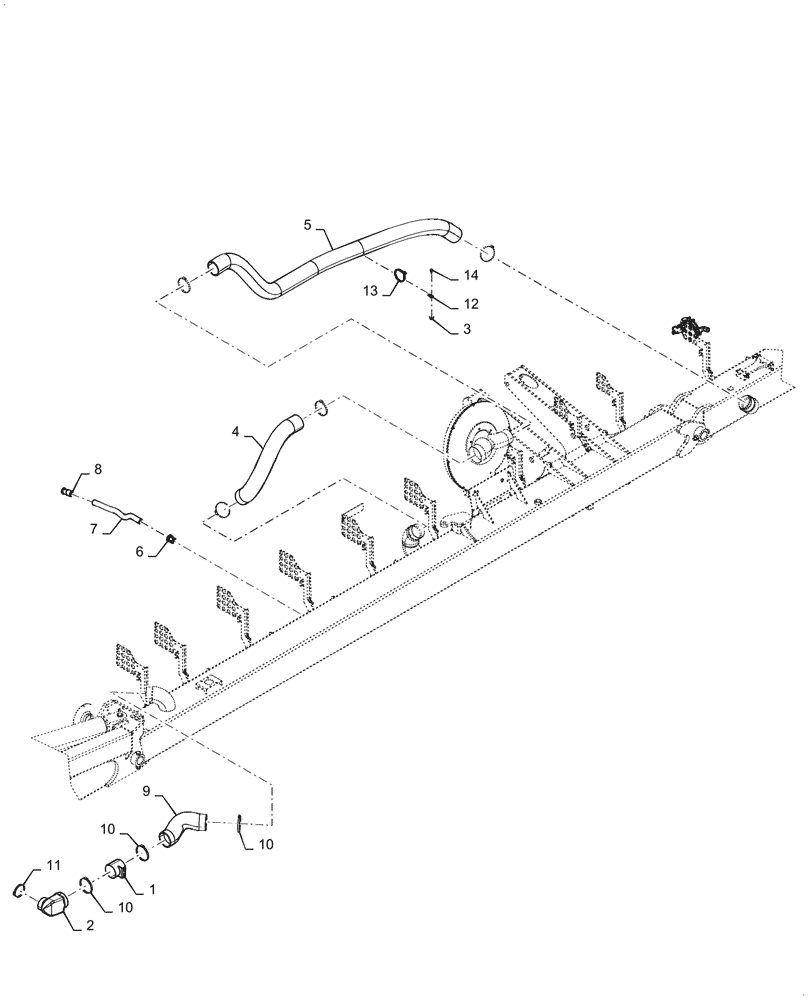 Схема запчастей Case IH 2160 - (79.105.AD[15]) - VACUUM DELIVERY RIGHT WING 36 ROW (79) - PLANTING