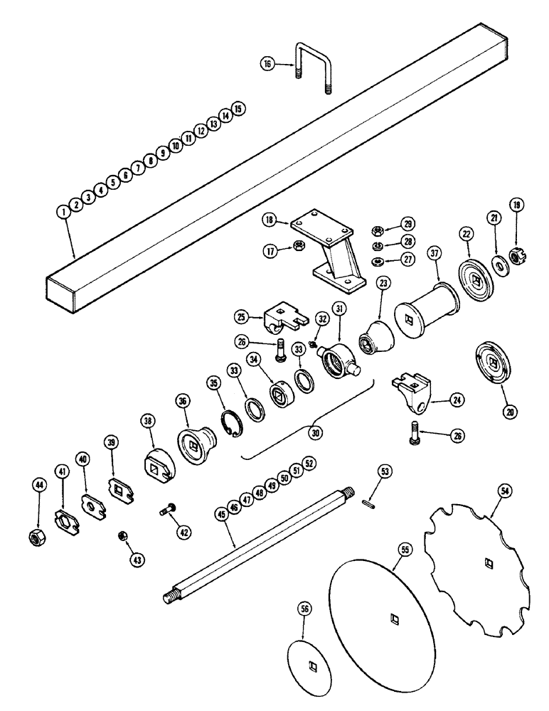 Схема запчастей Case IH G-SERIES - (22) - GANGS, G109, 9 INCH (228.6 MM) SPACING 