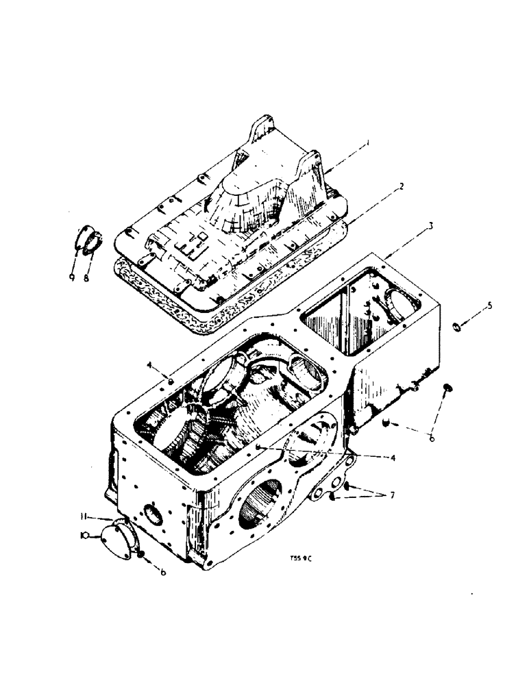 Схема запчастей Case IH 2300 - (4-26) - CHASSIS, TRANSMISSION CASE (12) - CHASSIS