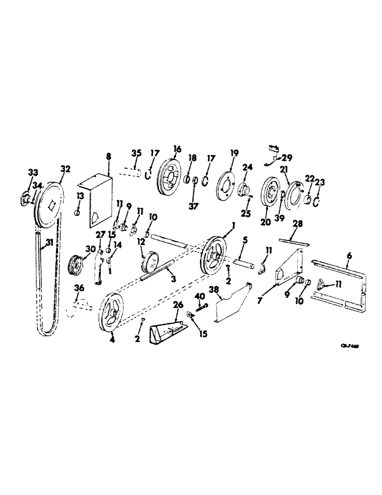 Схема запчастей Case IH 914 - (26-11) - GRAIN TANK, GRAIN TANK UNLOADER AUGER DRIVE Grain Tank