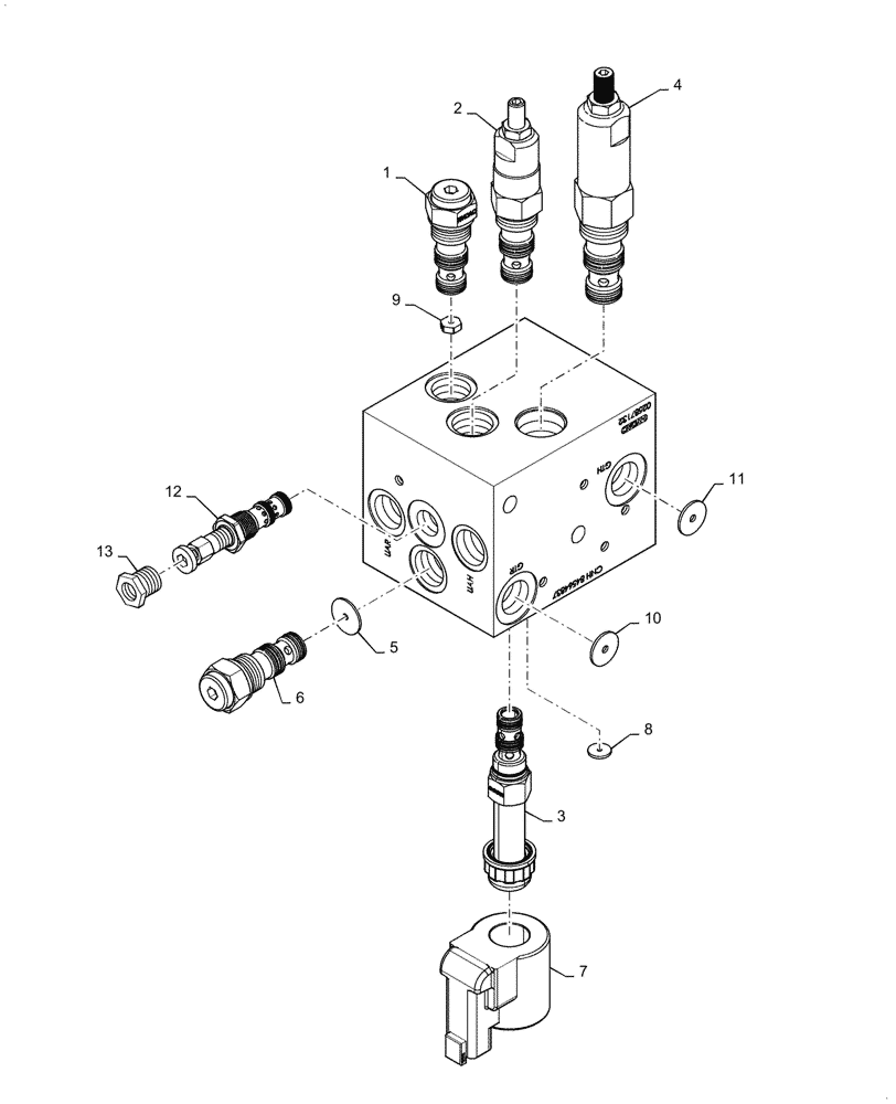 Схема запчастей Case IH 9230 - (35.440.06[05]) - MANIFOLD, HC COVERS,POWER EXTENSIONS BREAKDOWN (35) - HYDRAULIC SYSTEMS