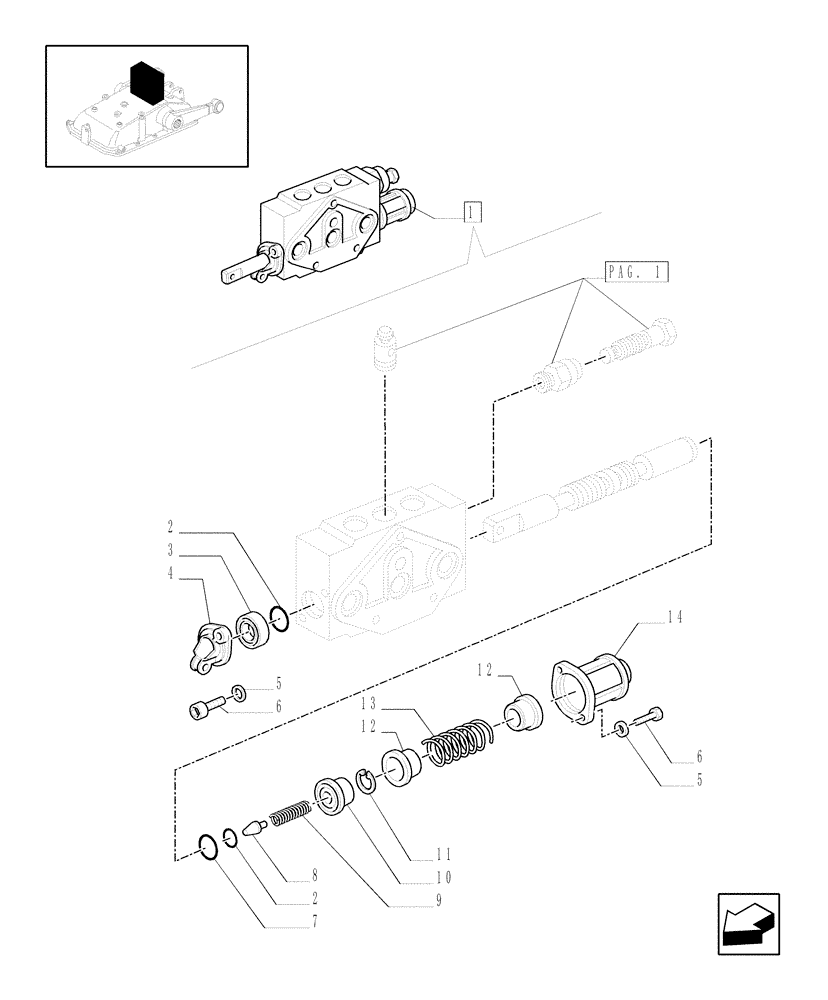 Схема запчастей Case IH JX1095C - (1.82.7/08D[02]) - SIMPLE DOUBLE EFFECT DISTRIBUTOR WITH FLOAT - PARTS - D5484 (07) - HYDRAULIC SYSTEM