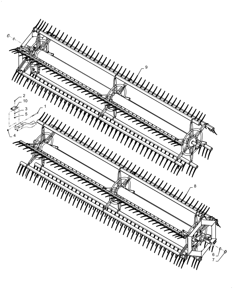 Схема запчастей Case IH DH363 - (58.101.AF[03]) - SPLIT REEL 6-BAT, ASN YHZB14001 (58) - ATTACHMENTS/HEADERS