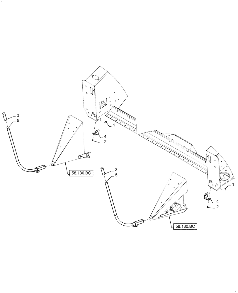 Схема запчастей Case IH DH363 - (58.130.BC[01]) - CROP DIVIDER ASSY, ASN YHZB14001 (58) - ATTACHMENTS/HEADERS