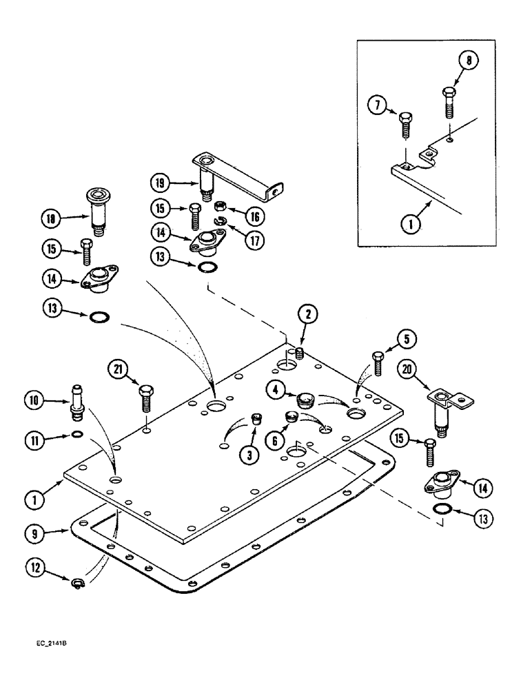 Схема запчастей Case IH 4230 - (6-006) - CLUTCH HOUSING TOP COVER, TRACTOR WITHOUT CAB (06) - POWER TRAIN