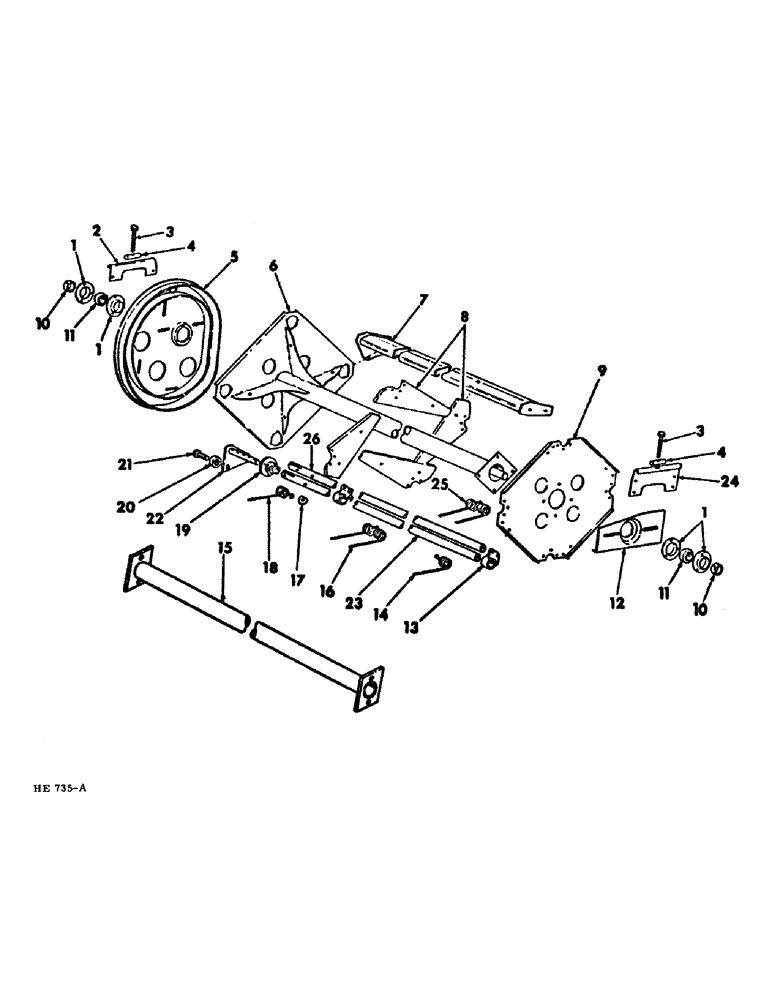 Схема запчастей Case IH 1290 - (32) - PICK-UP REEL, LOW-PROFILE 