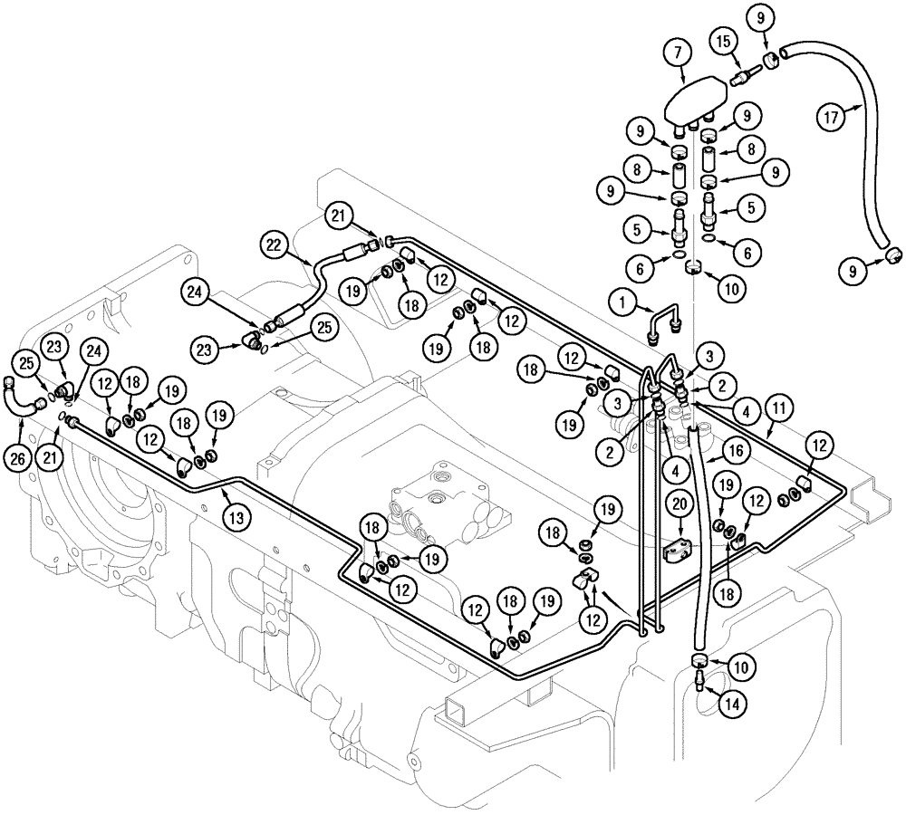 Схема запчастей Case IH MX100C - (07-05) - BRAKE SYSTEM (07) - BRAKES