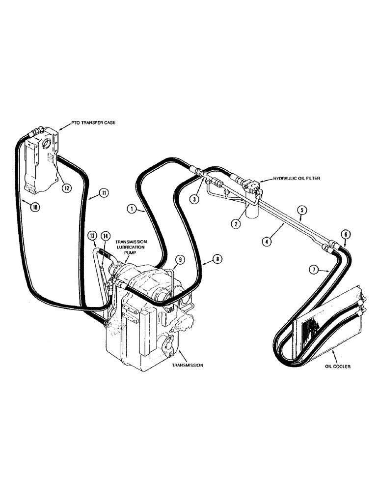 Схема запчастей Case IH 9280 - (1-018) - LUBE HYDRAULICS SYNCHROSHIFT TRACTOR, PRIOR TO P.I.N. JCB0028400 (00) - PICTORIAL INDEX