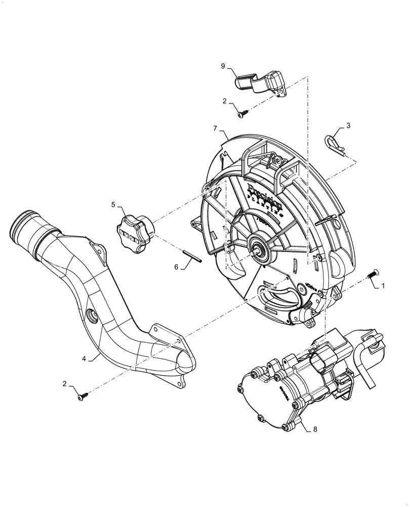 Схема запчастей Case IH 2160 - (61.904.AB[07]) - SEED TUBE HOUSING (61) - METERING SYSTEM