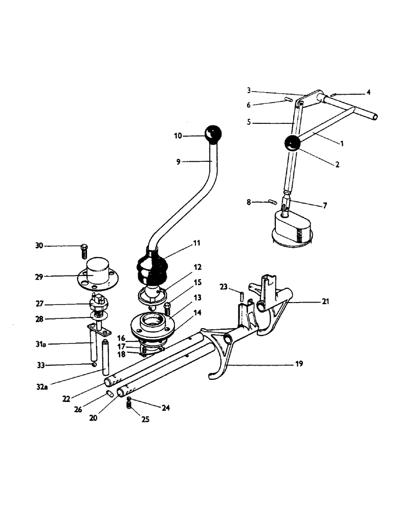 Схема запчастей Case IH 1212 - (C30) - GEARBOX, SELECTOR MECHANISM, 1212 TRACTORS Gearbox
