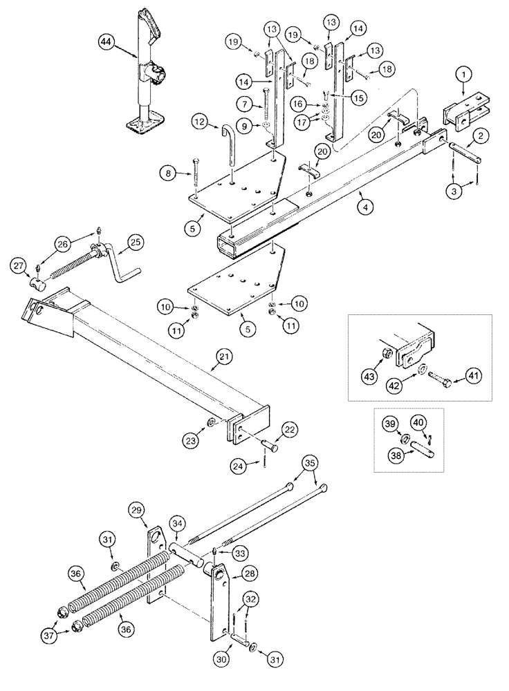 Схема запчастей Case IH 770 - (09-07) - HITCH, DISK HARROWS CODED A, B AND C (09) - CHASSIS/ATTACHMENTS