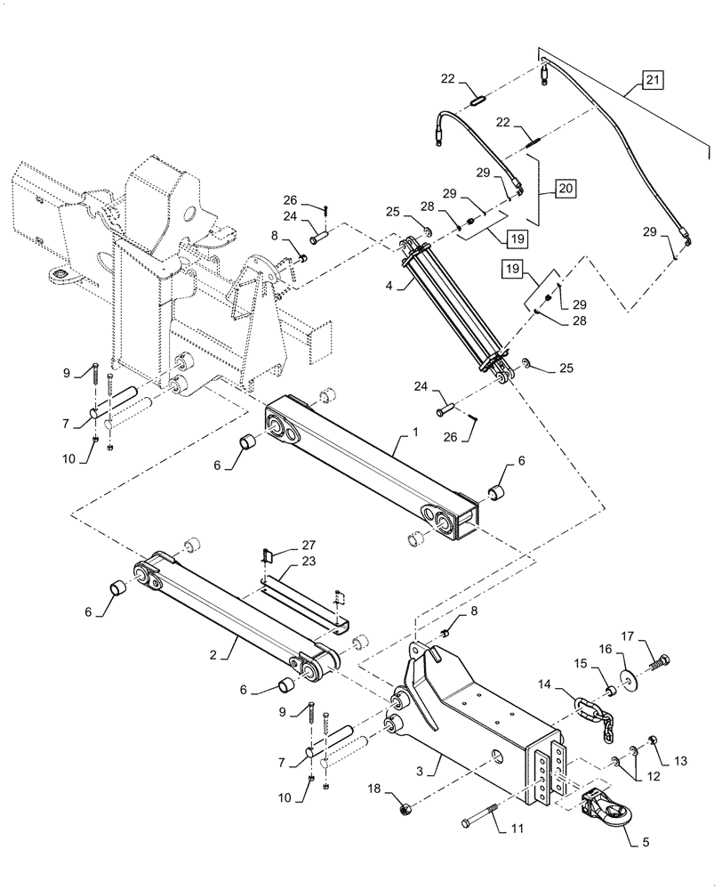 Схема запчастей Case IH 2160 - (37.100.AF[11]) - PARALLEL HITCH, 36 ROW (37) - HITCHES, DRAWBARS & IMPLEMENT COUPLINGS