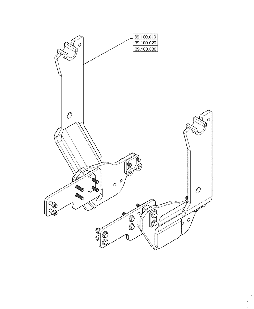 Схема запчастей Case IH L350A - (39.000.000) - SECTION INDEX - FRAMES AND BALLASTING (39) - FRAMES AND BALLASTING