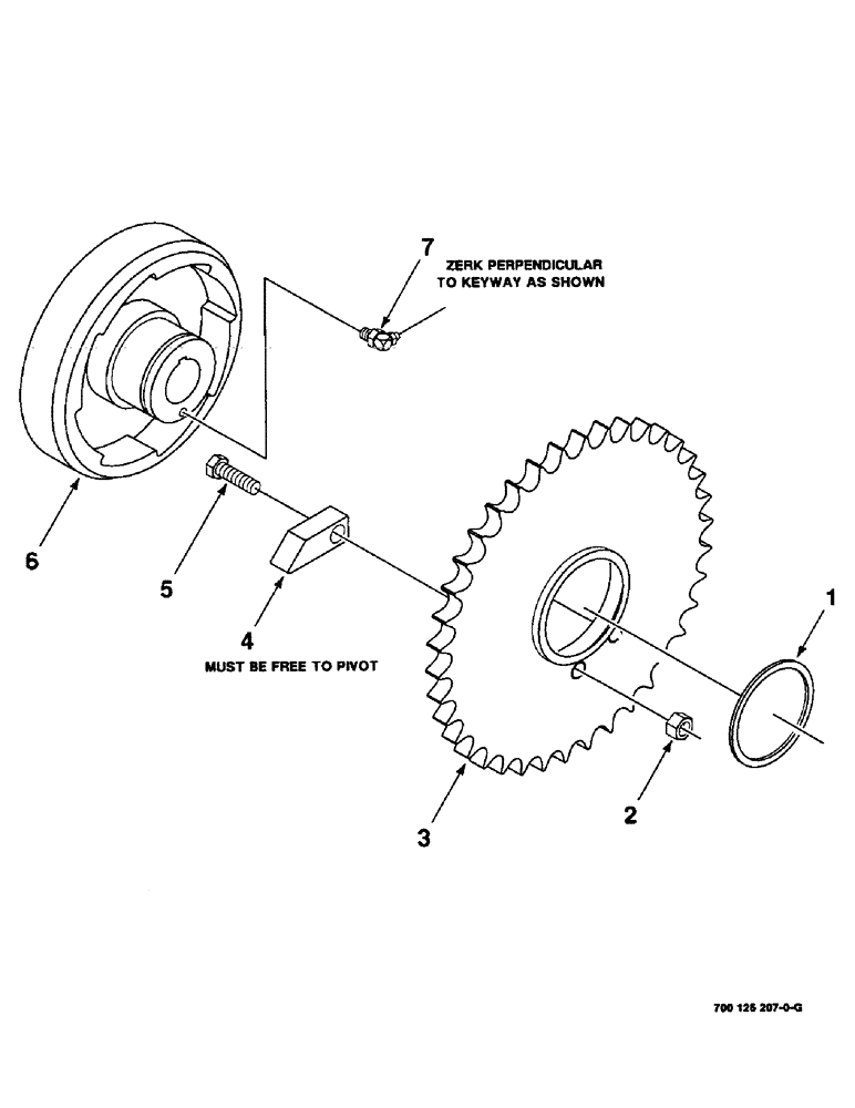 Схема запчастей Case IH 8750 - (2-6) - RATCHET ASSEMBLY, HUB (58) - ATTACHMENTS/HEADERS