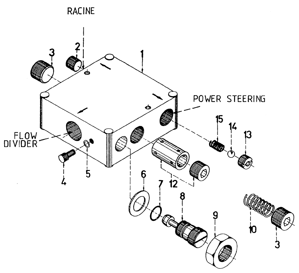 Схема запчастей Case IH 7700 - (B04[47]) - PRIORITY VALVE 3/4" PORT Hydraulic Components & Circuits