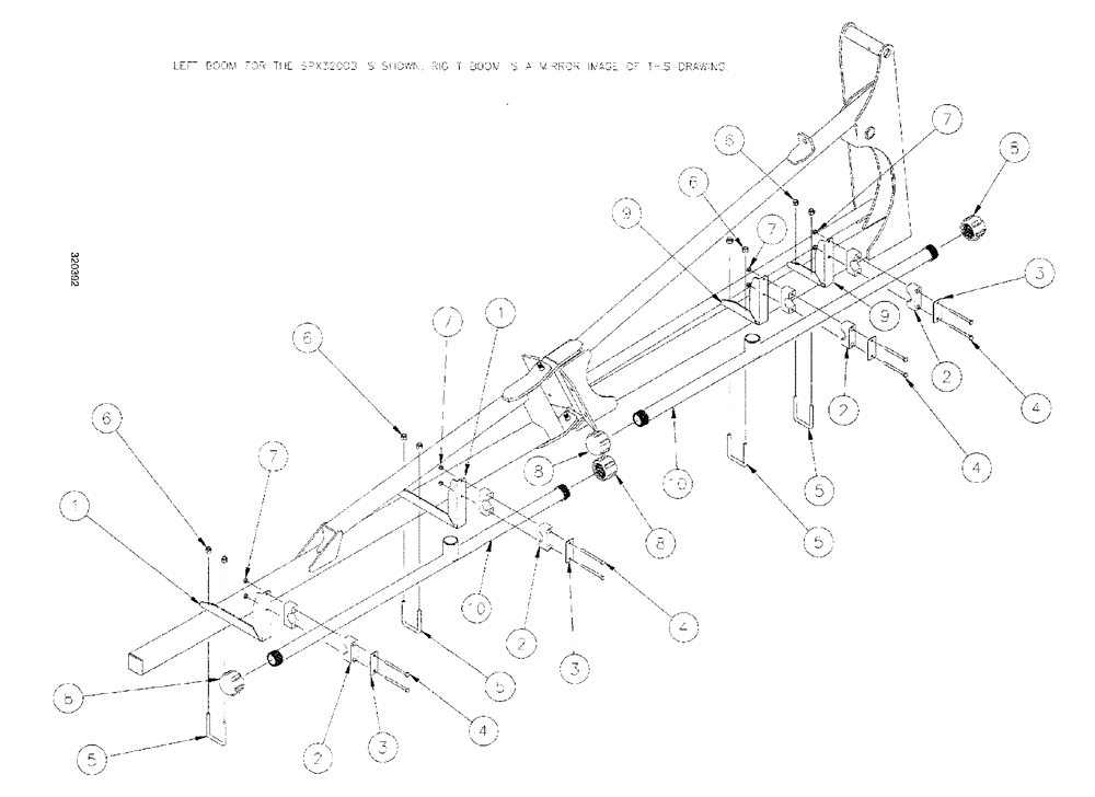 Схема запчастей Case IH SPX3200 - (09-082) - NOZZLE, 80 OUTER 20" (78) - SPRAYING