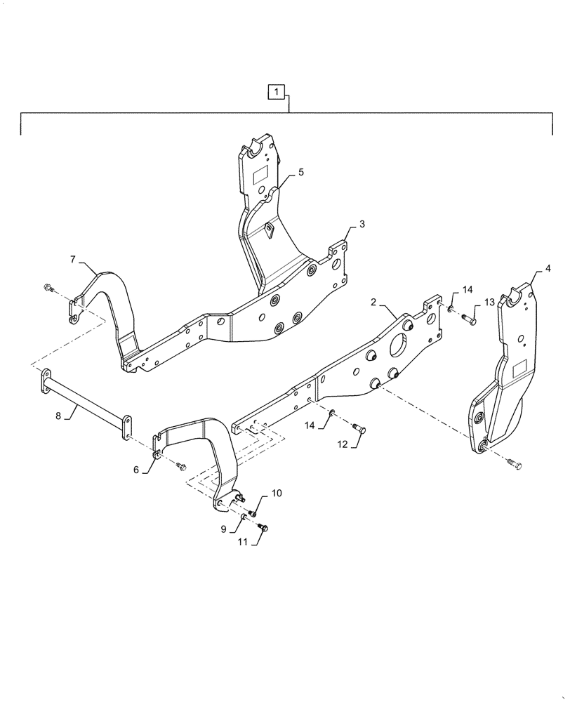 Схема запчастей Case IH L765 - (39.100.272[01]) - VAR - 713763006 - SUBFRAME MOUNTING PARTS (AFTER APRIL 1 2017) (39) - FRAMES AND BALLASTING