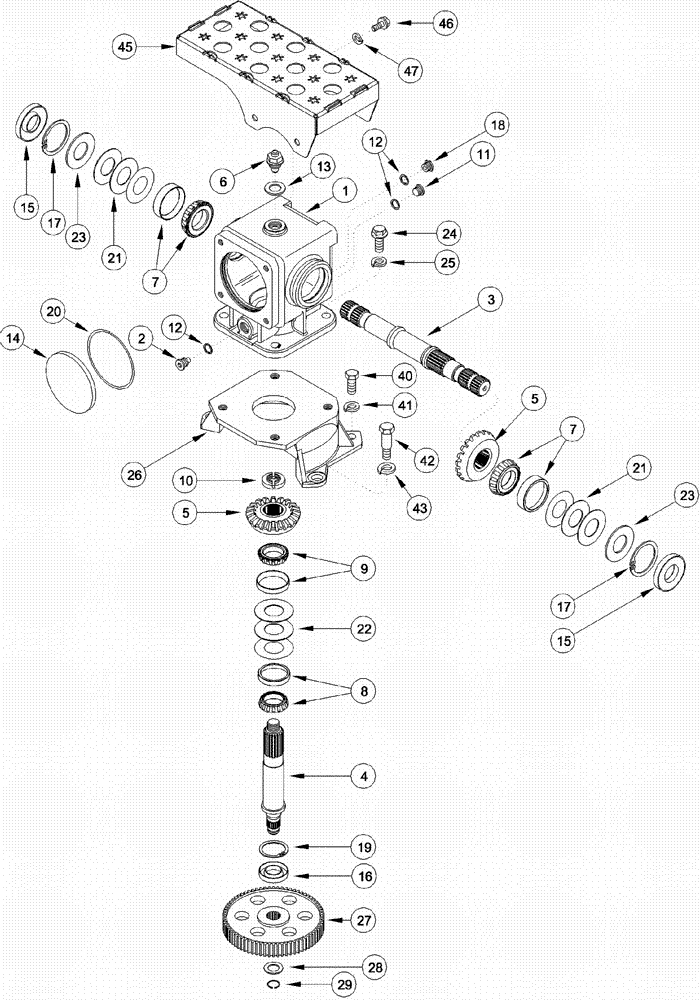 Схема запчастей Case IH 620 - (09A-16) - GEARBOX - DRUM NUMBER 5, 6 ROW WIDE AND 6 ROW NARROW (13) - PICKING SYSTEM
