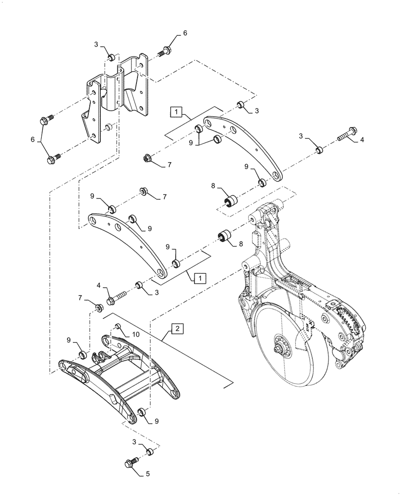 Схема запчастей Case IH 2160 - (79.105.AH[01]) - ROW UNIT LINKS 16 INCH (79) - PLANTING