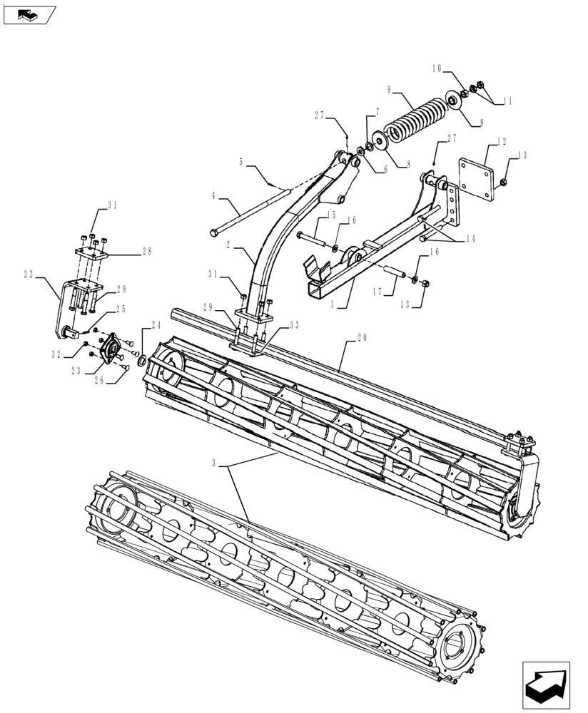 Схема запчастей Case IH 330 TRUE-TANDEM - (75.200.18) - BASKET HARROW PARTS BREAKDOWN 2009 AND AND AFTER MODELS (75) - SOIL PREPARATION