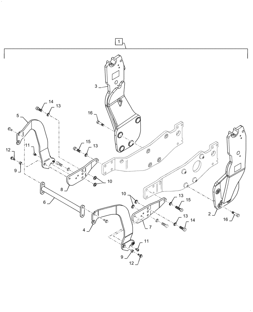 Схема запчастей Case IH L765 - (39.100.272[02]) - VAR - 713765006 - UPRIGHTS MOUNTING PARTS (AFTER APRIL 1 2017) (39) - FRAMES AND BALLASTING