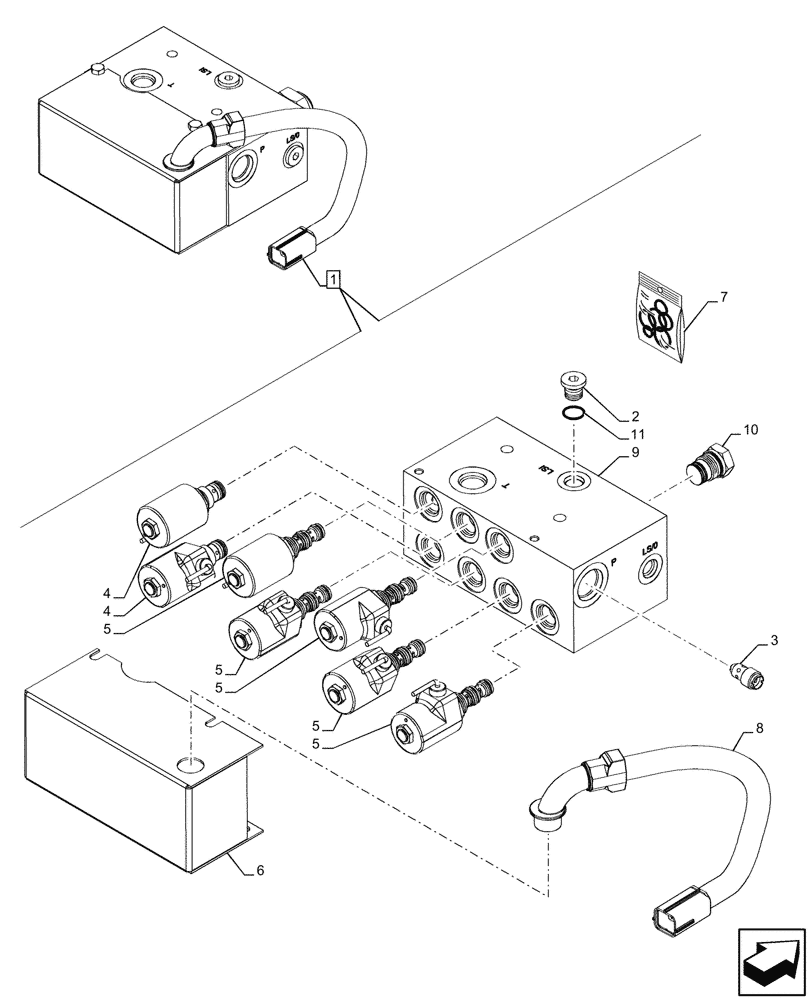 Схема запчастей Case IH FARMALL 90CL - (35.114.080) - VAR - 743536 - 3 POINT HITCH, CONTROL VALVE, COMPONENTS (35) - HYDRAULIC SYSTEMS